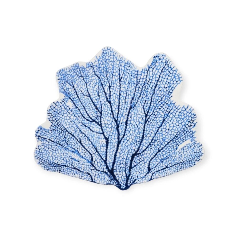 ABYSS & HABIDECOR Blue White Coral Bath Rug 33" x 39" 100% Egyptian Cotton